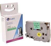 Compatible avec le ruban Brother TZe-741 (18mm x 8m) Noir sur vert - Marque: G & G