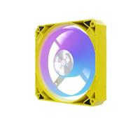 Compatible avec Le Ventilateur de boîtier W12P 12CM ARGB PWM, éclairage synchronisé, réglage Intelligent de la température, Vitesse de Rotation silencieuse de 900 à 3000 TR/Min(Yellow ARGB)
