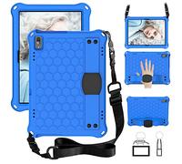 Compatible avec Lenovo Tab 4 10 Plus TB-X704F/N/L/V - Étui léger en EVA + PC résistant aux chocs avec poignée et support - Avec bandoulière - Bleu
