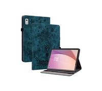 Compatible avec Lenovo Tab M9 Etui de tablette intelligente multifonctionnelle en cuir mortel avec support et emplacement pour carte-Bleu