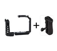 Compatible avec l'ensemble de Cage à Lapin Portable YANZUO for Appareil Photo Panasonic Lumix G9, Support en métal avec Cage de caméra à Trou de 1/4"(Kit2 Black-Side Grip)