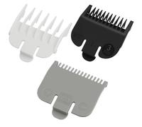 Compatible avec l'ensemble de protections Wahl, guides de rechange compatibles avec la plupart des tondeuses Wahl, comprend 1/8"-3 mm (noir), 1/16"-1,5 mm (gris), 3/16-4,5 mm (blanc) (lot de 3)