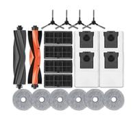 Compatible avec les accessoires d'aspirateur robot Dreame L10s Ultra Gen2 / X30 Ultra, brosse latérale principale, chiffon de nettoyage, filtre HEPA, sac à poussière, pièces de rechange(Beige)