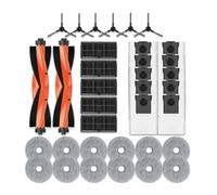 Compatible avec les accessoires d'aspirateur robot Dreame L10s Ultra Gen2 / X30 Ultra, brosse latérale principale, chiffon de nettoyage, filtre HEPA, sac à poussière, pièces de rechange(Brown)