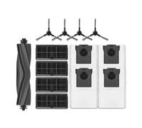 Compatible avec les accessoires d'aspirateur robot Dreame L10s Ultra Gen2 / X30 Ultra, brosse latérale principale, chiffon de nettoyage, filtre HEPA, sac à poussière, pièces de rechange(Burgundy)