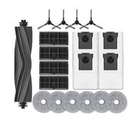 Compatible avec les accessoires d'aspirateur robot Dreame L10s Ultra Gen2 / X30 Ultra, brosse latérale principale, chiffon de nettoyage, filtre HEPA, sac à poussière, pièces de rechange(Pink)