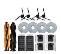Compatible avec Les Accessoires d'aspirateur Robot Dreame MOVA P50s Ultra, Brosse latérale Principale, Tissu de vadrouille, Filtre Hepa, Sac à poussière, pièces de Rechange(Light Grey)