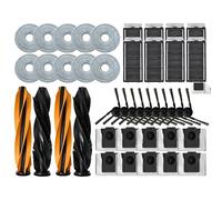 Compatible avec Les Accessoires d'aspirateur Robot Dreame MOVA P50s Ultra, Brosse latérale Principale, Tissu de vadrouille, Filtre Hepa, Sac à poussière, pièces de Rechange(Plum)