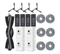 Compatible avec les accessoires d'aspirateur robot Ecovacs Deebot X2 Omni / X2 Pro / X2, rouleau, brosse latérale principale, filtre HEPA, chiffon de nettoyage, sac à poussière. Pièces détachées(Plum)