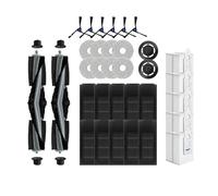 Compatible avec les accessoires d'aspirateur robot Ecovacs Deebot X2 Omni / X2 Pro / X2, rouleau, brosse latérale principale, filtre HEPA, chiffon de nettoyage, sac à poussière. Pièces détachées(Plum)