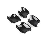 Compatible avec les accessoires de voiture Audi A4 B9 A5 2017-2019, poignée de porte extérieure, garniture de couvercle de cuvette, LHD, ABS, texture carbone/noir brillant(DoorBowl BrightBlack)