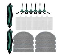 Compatible avec Les Accessoires for aspirateurs iRobot Roomba Combo Essential Y0110, Y0112, Y0140 et Roomba Vac Essential Q0110 et Q0120, Rouleau, Brosse, Filtre, tampons de Nettoyage(Combination 4)