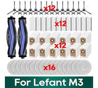 Compatible avec les accessoires Lefant M3 / M3 MAX / M3L, brosse principale, filtre, vadrouille, sac à poussière en tissu, pièces de rechange 20 mops