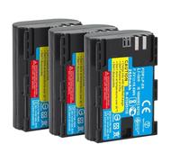 Compatible avec Les appareils Photo Canon EOS 5D, 5D2, 5DS R Mark II, 2, III, 3, 6D, 60D, 60DA, 7D, 7D2, 7DII, 70D et 80D ; Batterie LP-E6 avec Chargeur LCD(3 Pcs Battery)