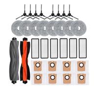 Compatible avec les aspirateurs Dreame Bot L30 Ultra/L20 Ultra, fournitures, brosse latérale principale, chiffons, filtre HEPA, sacs à poussière, accessoires et pièces détachées(Plum)