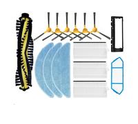 Compatible avec les aspirateurs robotiques Create Netbot S15 - Accessoires de rechange - Brosse principale - Brosse latérale - Filtre HEPA - Tampons de rechange (lot de 1)
