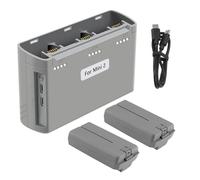 Compatible avec Les Batteries et Le hub de Charge à Trois Voies de la série DJI Mini, Ensemble de cellules d'alimentation de vol intelligentes(2BatteryWithCharger)