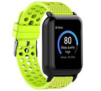Compatible avec les bracelets 3Plus Vibe Plus, Lamshaw - Bracelet de rechange en silicone avec boucle en métal - Compatible avec les montres intelligentes 3Plus Vibe Plus/Vibe+/Vibe Lite/Vibe Pro (vert)