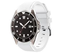 Compatible avec les bracelets Casio MDV106, bracelet de rechange en silicone à dégagement rapide de 22 mm, compatible avec montre Casio MDV106-1AV/MTP-VD01 (blanc)