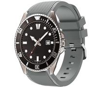 Compatible avec les bracelets Casio MDV106, bracelet de rechange en silicone à dégagement rapide de 22 mm, compatible avec montre Casio MDV106-1AV/MTP-VD01 (gris)