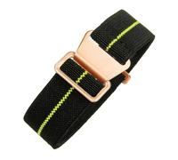 Compatible avec les bracelets de montre Tudor Parachute Qicheng Biwan Little Red Flower Seiko Water Ghost en nylon haute densité 18, 20 et 22 mm(Black Yellow-Rose,18mm)