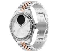 Compatible avec les bracelets Withings Smartwatch, Lamshaw 18 mm, 20 mm, bracelet en acier inoxydable massif avec fermoir papillon à maillons compatible avec Withings ScanWatch 2 38 mm, 42 mm