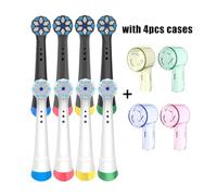 Compatible avec les brossettes de rechange for brosses à dents électriques Oral-B iO 3/4/5/6/7/8/9/10 Series Ultimate Clean, avec couvercles, lot de 8(4White and 4Black)
