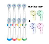 Compatible avec les brossettes de rechange for brosses à dents électriques Oral-B iO 3/4/5/6/7/8/9/10 Series Ultimate Clean, avec couvercles, lot de 8(8Pack White)