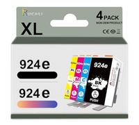 Compatible avec Les Cartouches d’Encre HP 924e 924XL 924 pour OffceJet Pro 8135 8134 8132 8122 8124 8125 8120 8130,Pack de 4 (avec Puce)