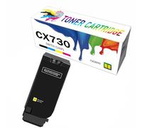 Compatible avec Les Cartouches de Toner Couleur Lexmark CX730 à Puce (CS730de CS735de CX730de CX735adse CX737adzse), imprimantes Laser série CS730de CS735adse CX737adzse,Yellow-Low Yield