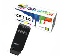 Compatible avec Les Cartouches de Toner Couleur Lexmark CX730 à Puce (CS730de CS735de CX730de CX735adse CX737adzse), imprimantes Laser série CS730de CS735adse CX737adzse,Cyan-Low Yield