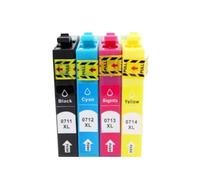 Compatible avec Les Cartouches d'encre Epson T0711 T0712 T0713 T0714 for Stylet D78 D92 D120 DX4000 DX4050 DX4400 DX4450 DX5000 imprimante à Jet(BK C M Y)