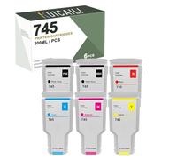 Compatible avec Les Cartouches d'encre HP 745, Fonctionne avec DesianJet Z2600 Z5600 imprimante Postscript (6PK)