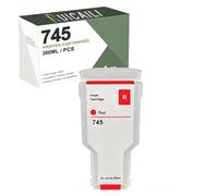 Compatible avec Les Cartouches d'encre HP 745, Fonctionne avec DesianJet Z2600 Z5600 imprimante Postscript (1PK-Rouge)