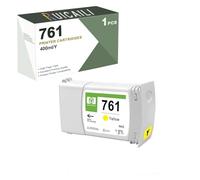 Compatible avec Les Cartouches d'encre HP 761, Fonctionne avec l'imprimante T7100 T7200 (1PK-Jaune)