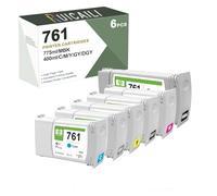 Compatible avec Les Cartouches d'encre HP 761, Fonctionne avec l'imprimante T7100 T7200 (6PK)