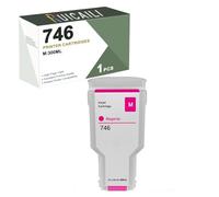 Compatible avec Les Cartouches d'encre pigmentée pour HP 746 300ML. Fonctionne avec Les imprimantes pour HP Designjet Z6 et DesignJet Z9. (1PK-Magenta)