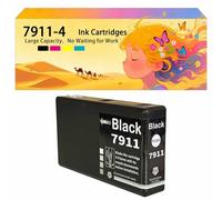 Compatible avec Les Cartouches d'encre pour Epson 79 T7911 T7912 T7913 T7914 Pack combiné pour imprimantes à Jet d'encre WF-4630DWF WF-4640DTWF WF-5110DW WF-5190DW WF-5620DWF 1*Black