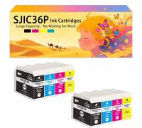 Compatible avec Les Cartouches d'encre pour Epson SJIC36P T44C1 T44C2 T44C3 T44C4 Pack combiné pour imprimantes à Jet d'encre CW-C6000Pe CW-C6000Ae CW-C6010A CW-C6010P CW-C6500 2 Combo Pack