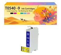 Compatible avec Les Cartouches d'encre pour Epson T0540 T0541 T0542 T0543 T0544 T0547 T0548 T0549 Pack combiné pour imprimante à Jet d'encre Stylus Photo R800 R1800 T0549