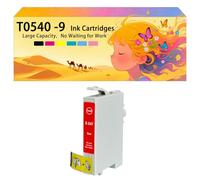 Compatible avec Les Cartouches d'encre pour Epson T0540 T0541 T0542 T0543 T0544 T0547 T0548 T0549 Pack combiné pour imprimante à Jet d'encre Stylus Photo R800 R1800 T0547