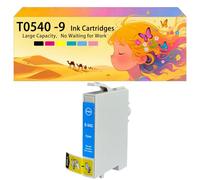 Compatible avec Les Cartouches d'encre pour Epson T0540 T0541 T0542 T0543 T0544 T0547 T0548 T0549 Pack combiné pour imprimante à Jet d'encre Stylus Photo R800 R1800 T0542