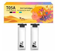 Compatible avec Les Cartouches d'encre pour Epson T05A T05A1 T05A2 T05A3 T05A4 Pack combiné pour imprimante à Jet d'encre Workforce Pro WF-C878R WF-C878RTC WF-C879R 2*Black