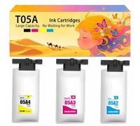 Compatible avec Les Cartouches d'encre pour Epson T05A T05A1 T05A2 T05A3 T05A4 Pack combiné pour imprimante à Jet d'encre Workforce Pro WF-C878R WF-C878RTC WF-C879R Tri-Color