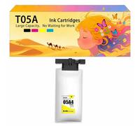 Compatible avec Les Cartouches d'encre pour Epson T05A T05A1 T05A2 T05A3 T05A4 Pack combiné pour imprimante à Jet d'encre Workforce Pro WF-C878R WF-C878RTC WF-C879R 1*Yellow