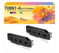 Compatible avec Les Cartouches d'encre pour Epson T08N1 T08N2 T08N3 T08N4 C13T08N140 C13T08N240 C13T08N340 C13T08N440 Pack combiné pour imprimante à Jet d'encre AM-C400 2*Black