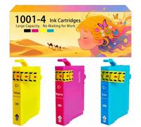 Compatible avec Les Cartouches d'encre pour Epson T1001 T1002 T1003 T1004 Pack combiné pour imprimantes à Jet d'encre B1100 B40W BX310FN BX600FW BX610FW SX515W SX600FW SX610FW Tri-Color