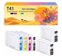 Compatible avec Les Cartouches d'encre pour Epson T41F5 T41F2 T41F3 T41F4 Pack combiné pour imprimantes à Jet d'encre SureColor T3400N T3405 T3405N T5400 T5400M T5405 1 Combo Pack+2 BK
