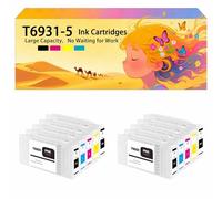 Compatible avec Les Cartouches d'encre pour Epson T6931 T6932 T6933 T6934 T6935 Pack combiné pour imprimantes à Jet d'encre T3000 T5000 T7000 T3070 T5070 T7070 T3200 T5200 2 Combo Pack