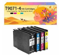 Compatible avec Les Cartouches d'encre pour Epson T9071 T9072 T9073 T9074 C13T907140 C13T907240 Pack combiné pour imprimante à Jet d'encre Workforce Pro WF-6090 WF-6090DW 1 Combo Pack